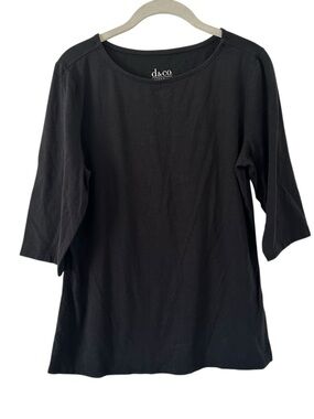 Black Denim & Co. Top Shirt Casual Style Blouse Soft Women’s Size Small Fit!